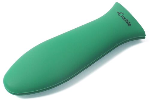 Silicone Hot Handle Holder, Potholder (Large Green) for Cast Iron Skillets, Pans, Frying Pans & Griddles
