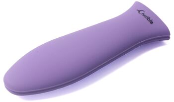 Support de poignée chauffante en silicone, manique (grand violet) pour poêles, poêles, poêles à frire et plaques chauffantes en fonte 1