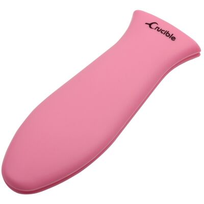 Supporto per manico caldo in silicone, presina (rosa piccola) per padelle, padelle, padelle e piastre in ghisa