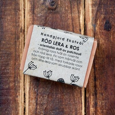 Eco Soap Red Clay & Rose - aroma oriental de pachulí 40 g