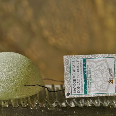 Organic Konjac sponge enriched with Aloe Vera, in bulk