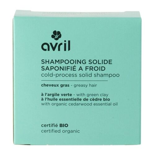 Shampooing solide saponifié à froid Cheveux gras 100g - Certifié bio