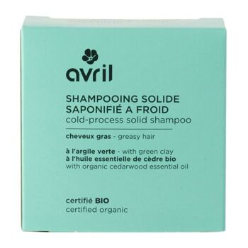 Shampooing solide saponifié à froid Cheveux gras 100g - Certifié bio 1
