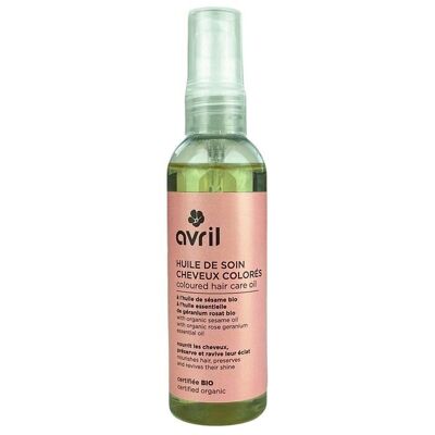 Huile de soin cheveux colorés 100 ml - Certifiée bio