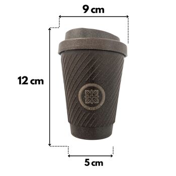 Funk My World Coffee Tasse à café bio-composite en grains – Durable et réutilisable Passe au micro-ondes et au lave-vaisselle, non toxique – Sans BPA, 12 oz (340 ml) 2