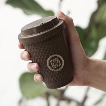 Funk My World Coffee Tasse à café bio-composite en grains – Durable et réutilisable Passe au micro-ondes et au lave-vaisselle, non toxique – Sans BPA, 12 oz (340 ml) 3
