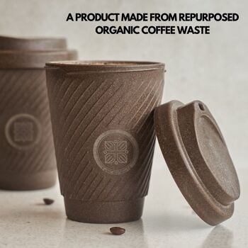Funk My World Coffee Tasse à café bio-composite en grains – Durable et réutilisable Passe au micro-ondes et au lave-vaisselle, non toxique – Sans BPA, 12 oz (340 ml) 7