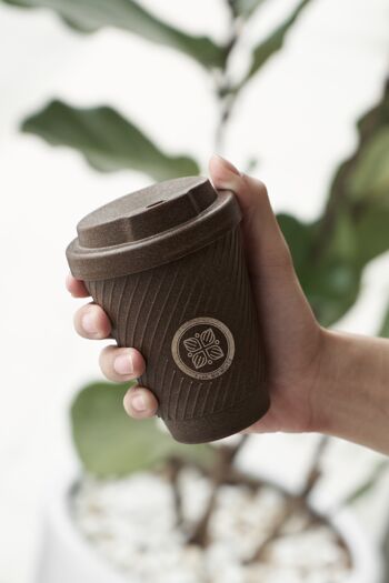 Funk My World Coffee Tasse à café bio-composite en grains – Durable et réutilisable Passe au micro-ondes et au lave-vaisselle, non toxique – Sans BPA, 12 oz (340 ml) 8