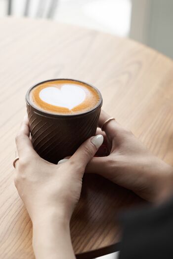 Funk My World Coffee Tasse à café bio-composite en grains – Durable et réutilisable Passe au micro-ondes et au lave-vaisselle, non toxique – Sans BPA, 12 oz (340 ml) 9