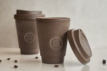 Funk My World Coffee Tasse à café bio-composite en grains – Durable et réutilisable Passe au micro-ondes et au lave-vaisselle, non toxique – Sans BPA, 12 oz (340 ml) 10