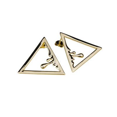 Ohrstecker Triangle - vergoldet