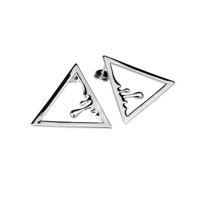 Ohrstecker Triangle - rhodiniert