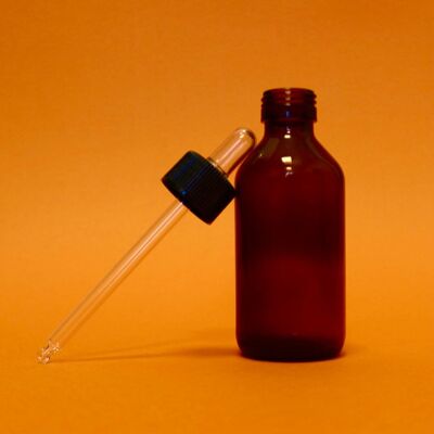 100ml empty opaque glass bottles + pipettes