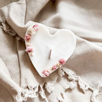 Small flowered votive heart n5