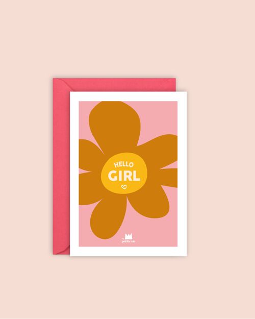 Carte naissance - Hello Girl