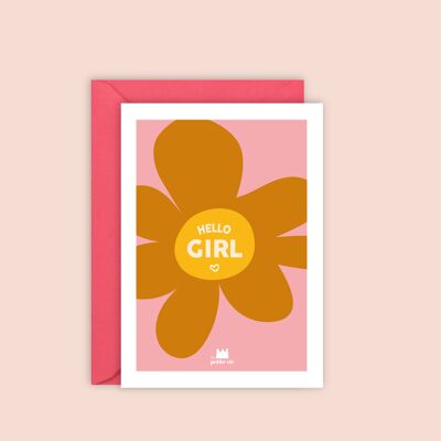 Carte naissance - Hello Girl