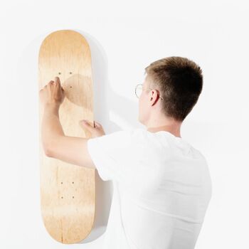 Support mural pour planche de skateboard - Pour montage vertical - Version 1 5