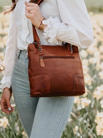 sac à bandoulière et sac à dos en un - sac premium Leather Design 3