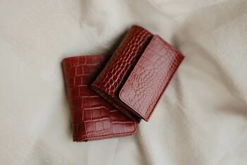 Protège-cartes portefeuille rouge 1