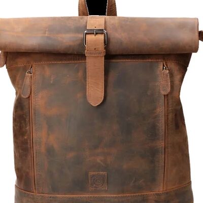 Backpack tough brown Leatherdesign