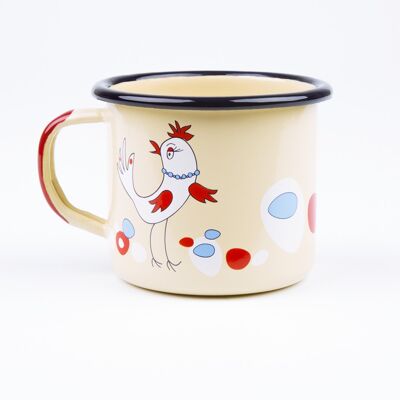 0,35l Enamel Hen Mug | FUN