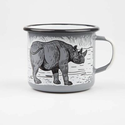 Taza de café Black Rhino de 17 oz LOS 5 GRANDES DE ÁFRICA