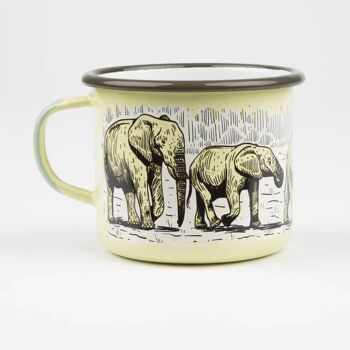 Tasse à café éléphant d'Afrique de 17 oz LE GRAND 5 DE L'AFRIQUE 1