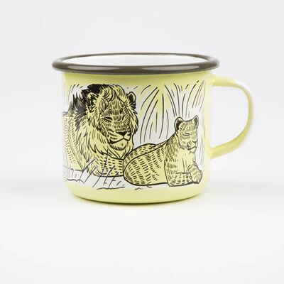 Taza de café de león africano de 17 oz LOS 5 GRANDES DE ÁFRICA