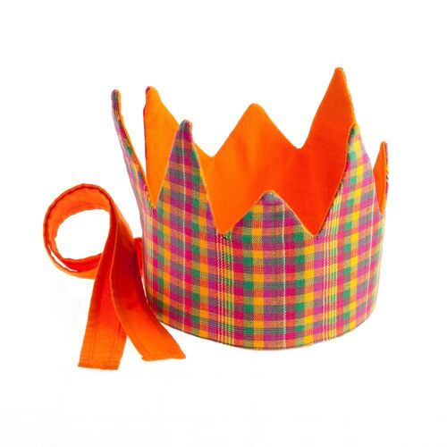 Reversible Plaid Fabric Crown