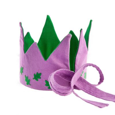 Reversible Oak Leaves Fabric Crown