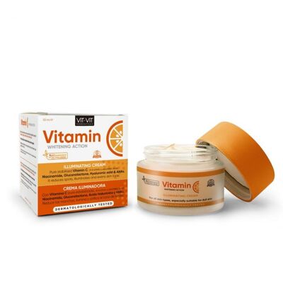 Crema Facial Diet Esthetic Vitamina C Acción Blanqueadora, 50 ml - con Vit. C, iluminando
