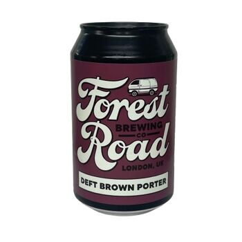DEFT Brown Porter (4,7 %) Canettes de 330 ml - 24 PACK 1