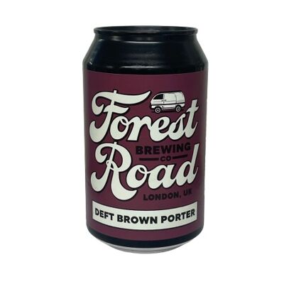 DEFT Brown Porter (4,7 %) latas de 330 ml - PAQUETE DE 24