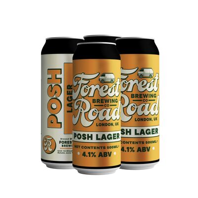 POSH Lager (4.1%) 500ml Cans - 24