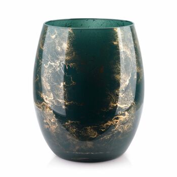 CRISTIE Vase 20x16cm bouteille vert-marbre 1