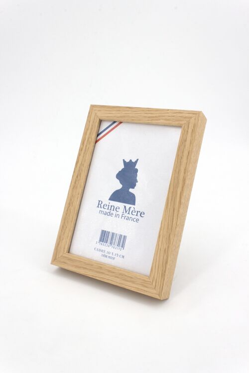 Cadre photo - Versant 10x15 cm - (made in France) en bois de Chêne et vitre en acrylique anti UV
