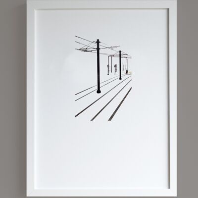 Tram tracks A3 print