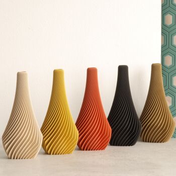 Vases Ailettes Twist Large Palette de couleur