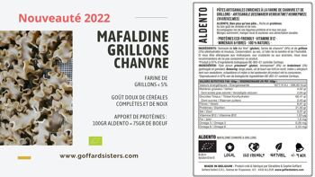 VRAC - ALDENTO pâtes source de protéines - Mafaldine Chanvre & Grillon -  2,5kg 5
