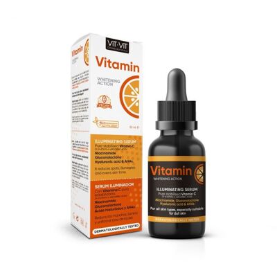 Gesichtsserum Diet Esthetic Vitamin C Whitening Action, 30 ml - mit Vit. C, Beleuchtung, Pipette