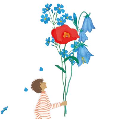 Greeting and Congratulations Card 'Forget-Me-Not'