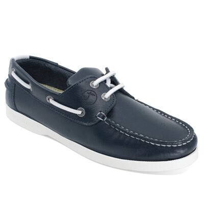 Women’s Boat Shoes Seajure Cannon Navy Blue Leather