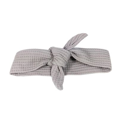 Baby hair band knotted Waffle sand/natural