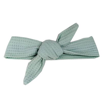 Baby hair band knotted waffle mint