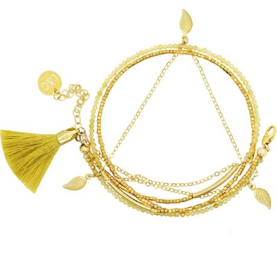 Bracelet citrine | bracelet minéral | bracelet en pierre | bijou en  pierre | bijoux lithothérapie | or gold filled 14k