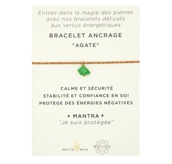 Bracelet Ancrage Agate | bracelet énergétique | bracelet en pierre | bijou de lithothérapie | or gold filled 14k 1