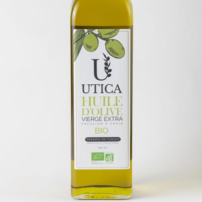 Bouteille huile d'olive bio Utica 75cl