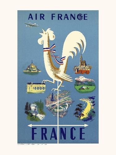Poster dell'A360 di Air France / Francia (Coq).