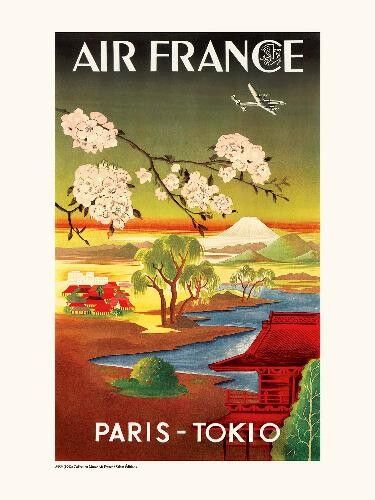 Manifesto dell'Air France / PARIGI TOKIO A359