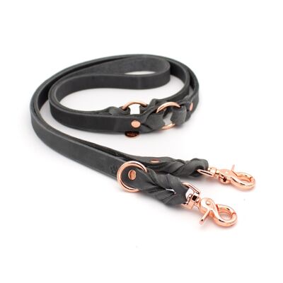 Dog leash Asuna - Gray - 200cm, size S